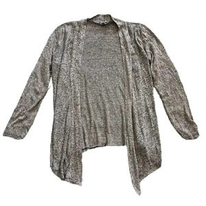 Pine Beige Girls Waterfall Cardigan L